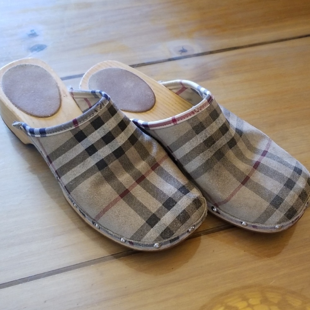Burberry nova check mules